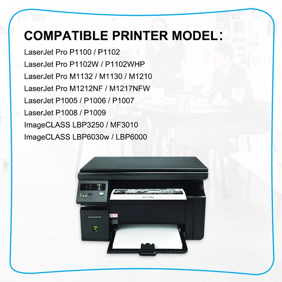 4X Cartucho de tóner 125 de alto rendimiento para Canon ImageClass LBP6000 LBP6030w MF3010 Foto 3 de 4