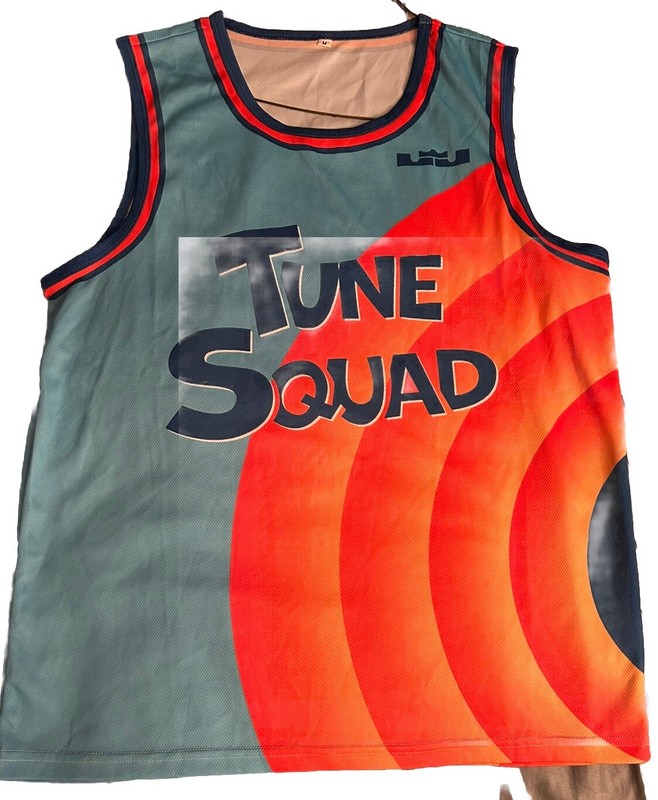Space Jam James Logo #6 Tune Squad Jersey Tank Top Mens M Looney Tunes
