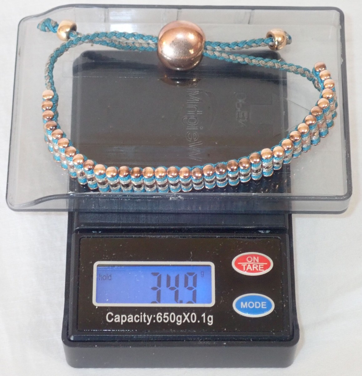 LINKS OF LONDON 35 BAR 14K ROSE GOLD FRIENDSHIP BRACELET w/ ADJ