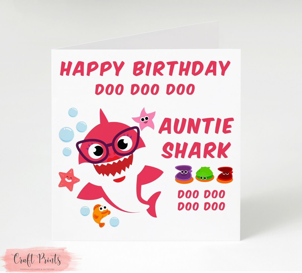 Personalised Birthday Card Daddy Shark Daddy Birthday Card 