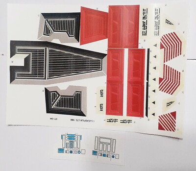 Vintage Star Wars Snowspeeder (Red) Replacement Sticker  Peel & Stick 