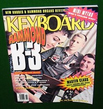 Hammond B-3 XB-2 Keith Emerson RHODES VK 1000 in 1991 Keyboard Magazine NO LABEL