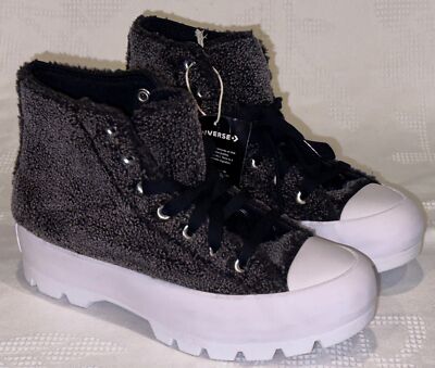 CONVERSE Chuck Taylor All Star Sherpa High Rise Platform Shoes Sneakers Womens 7