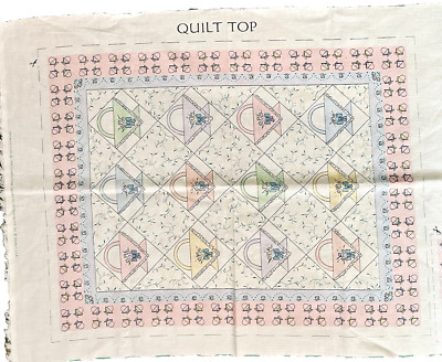 VTG`96 Miniature Quilts by Dorothy Dear  Cheater Quilt  Flower Basket Panel