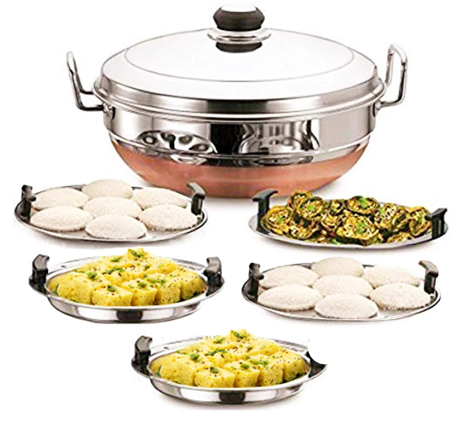 Stainless Steel Dhokla Steamer Steam Idli Maker 14 Pieces, Copper us
Opens in a new window or tab