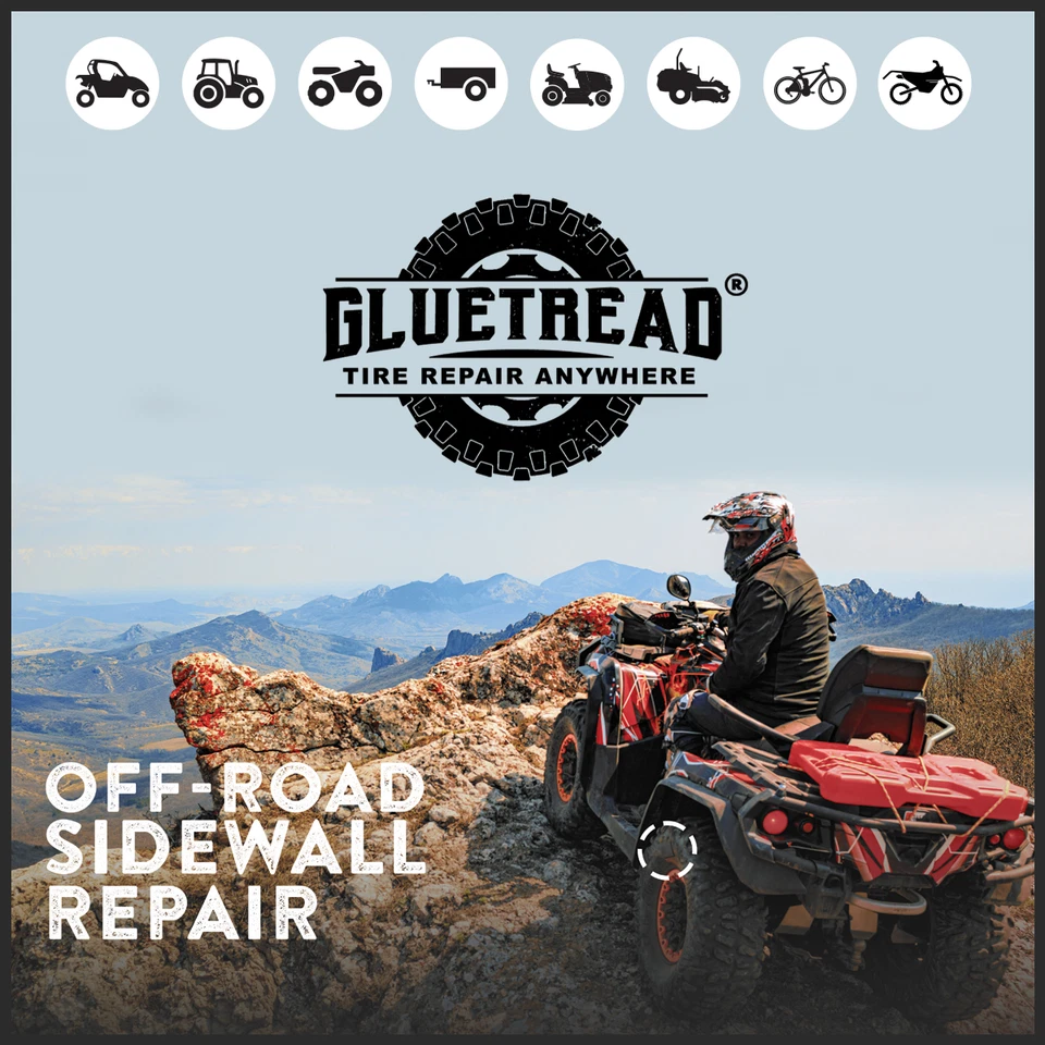 Glue Tread Off road External Sidewall Repair Patch Kit for Tubeless Tires ATVUTV - Image 4 of 4