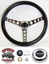 1968-1969 Plymouth Steering Wheel 14 12 Classic Chrome 1968-1969 Plymouth Steering Wheel 14 12 Classic Chrome