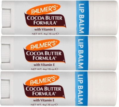 3 Palmer's Cocoa Butter Formula Lip Balm Vitamin E 48 Hr Moisturizer SEALED PKG