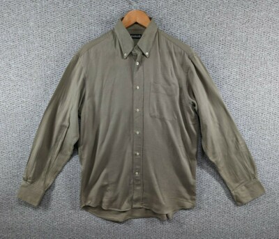 CACHAREL Vintage Men's Green Extra Soft Cotton Button Designer Shirt M / 15.5