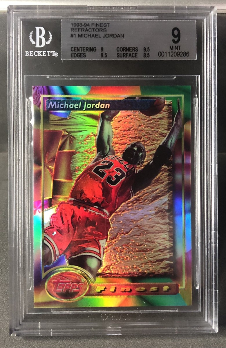 1993-94 FINEST REFRACTORS MICHAEL JORDAN #1. *BGS MINT 9. FIRST