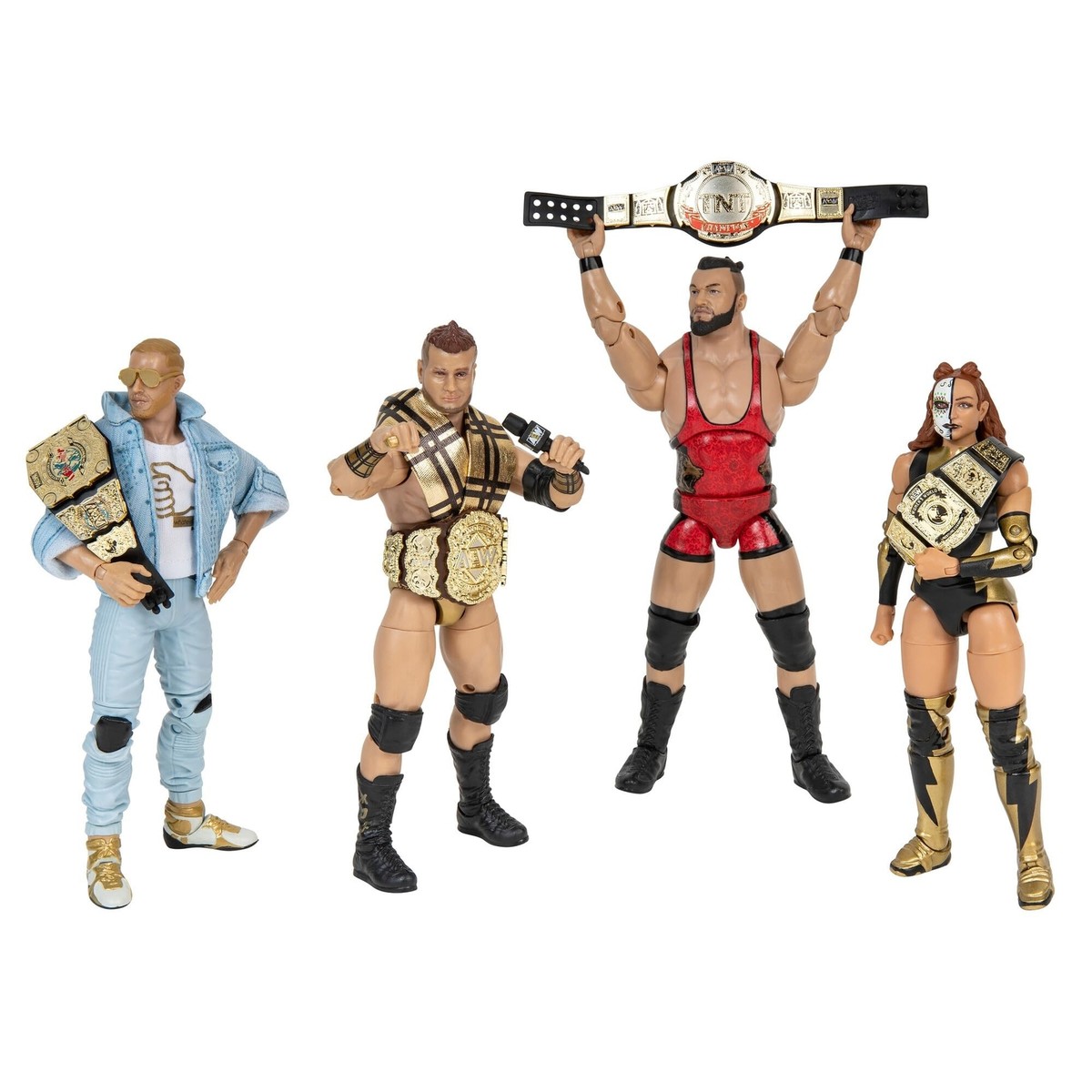 All Elite Wrestling AEW Unrivaled Champion 4 Pack - Four 6-Inch