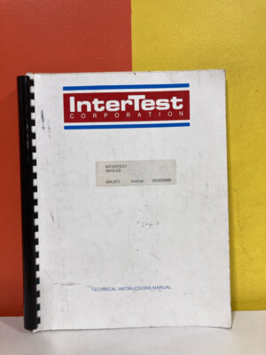 Intertest 84012 1014-CB-01 Bubble Detection System Technical ...