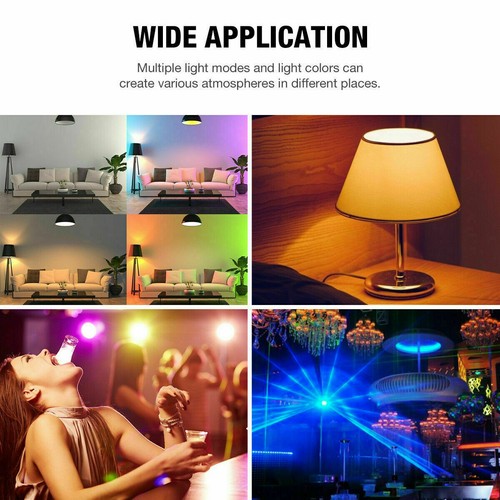 2PC RGBW LED Bulb Light 16 Color Changing E27 Lamp Wireless IR Remote Controller - Picture 3 of 12