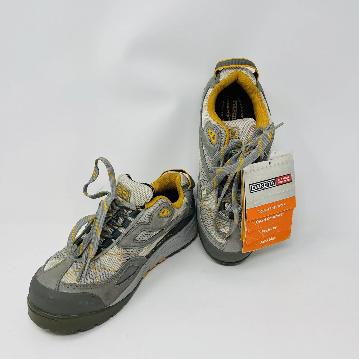 NEW Dakota Women s Steel Toe Work Shoes Sneakers 7M Anti Slip Gray
