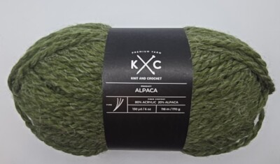 Knit & Crochet Luxe Craft Alpaca Yarn 170g/6oz 130yds Green Super Bulky #6