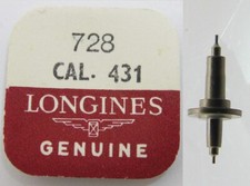 Longines 431 automatic watch parts: balance staff 728 / 723