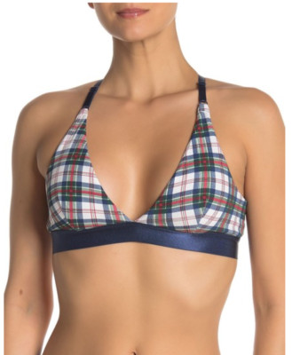 Free Press Women's Triangle Bralette  , Navy Indigo , Large.