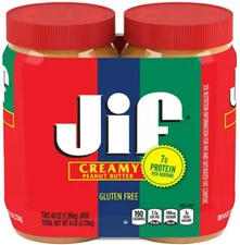 Jif Creamy Peanut Butter (48 oz., 2 pk.) - free shipping