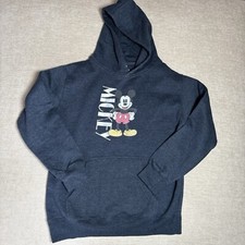 Kids Mickey Mouse Lightweight Hoodie Pullover Blue Size YM
