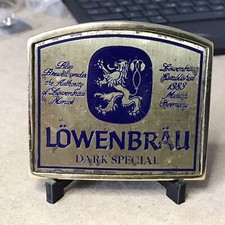 Vintage 1978 Lowenbrau Dark Special solid Brass Baron Buckle 989 Z5