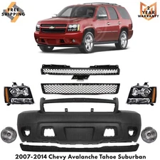 Front Bumper Cover & Grille Assembly 2007-2014 Chevy Avalanche Tahoe Suburban