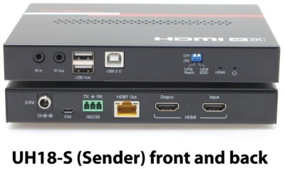 NIB Hall Research UH18-S HDMI / USB / LAN Over UTP Extender HDBASET POC Transmit