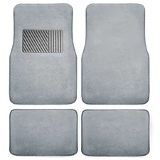 FH Group Universal Fit 4pcs Carpet Car Floor Mats For Auto SUV Truck - Gray