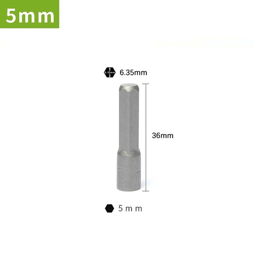 No Magnetic Hex Nut Driver Socket Wrench 1/4" Impact Drill Bit 36mmx 4mm to 1/2" - Picture 9 of 28