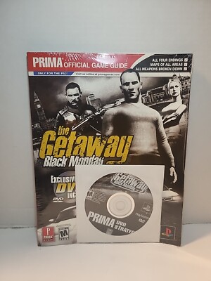 The Getaway: Black Monday Prima Strategy Guide With Exclusive DVD, Sealed!! 