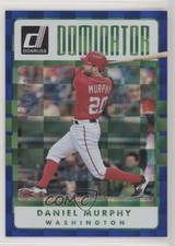 2017 Panini Donruss Dominators Blue 202/249 Daniel Murphy #D-6 00ab