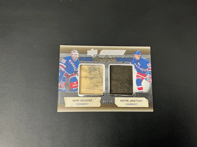 2024-25 UD Engrained Icons Highlights Wayne Gretzky Mike Richter Dual Tape 5/10