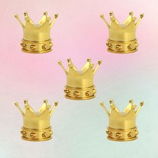 5 Pezzi Tappi Valvola Pneumatici Auto Stile Dorato Copri Valvola Antipolvere