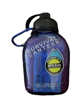 Lifeline Blue Survival Canteen Kit BPA Free.  Hiking, Sports Outdoors Readiness