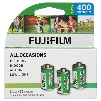 Fujicolor Superia X-TRA 400 Color Negative Film (36 Exposures, 3-Pack)