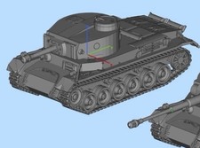 3D Printed 1/72 D Series VK30.01P Short 88mm gun Unpainted Mod