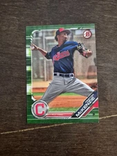 2019 Bowman Prospects Tristin McKenzie Cleveland Indians Green