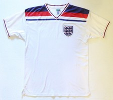 ENGLAND 1980/1982/1983 WORLD CUP HOME SHIRT JERSEY RETRO SCORE DRAW SIZE L LARGE