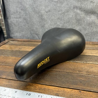 Vintage Avocet Touring Bicycle Saddle Seat Black 145mm 80s 90s