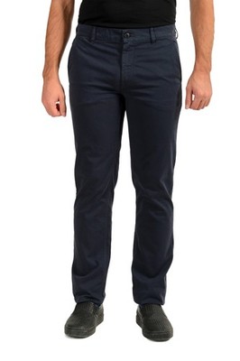 Hugo Boss Men's ''Chino-Slim D'' Slim Fit Faded Dark Blue Casual Pants