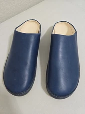 Olukai Mens Hamani Leather Slip-on Mules Men's Size 12 - Blue BRAND NEW