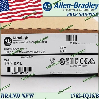 Brand New 1762-IQ16/B AB MicroLogix 24VDC Input Module Free Ship 1762IQ16 serB