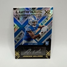 2022 Panini XR Luminous Endorsements Jameson Williams #JW /99