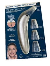 DermaSuction Pore Cleaning Device Vacuum Action 4 Interchangeable Suction Heads