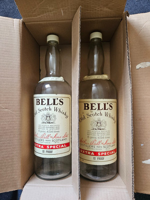Bells Whisky Vintage Bottle  x 2 empty boxed