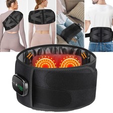 Lower Back Massager for Pain Relief Infrared Heated Vibration Waist Lumbar Belt