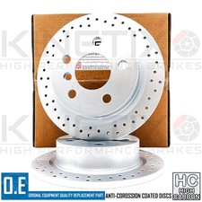PAAR BREMSSCHEIBEN HINTEN FÜR MINI COOPER S F55 CROSS GEBOHRT PERFORMANCE 259mm