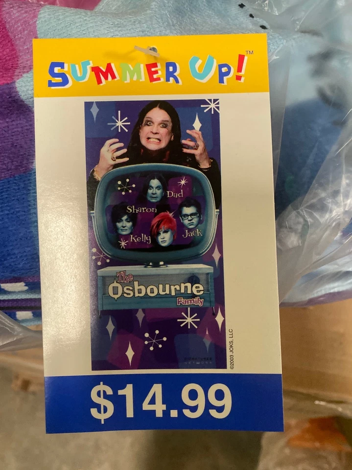 Ozzy Osbourne Family Beach Towel rocker velour gift TV show 100% Cotton new - Image 2 of 2