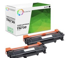 Toner Cartridge 2 Pack - Premium Compatible Replacement for Brother TN-730 Black
