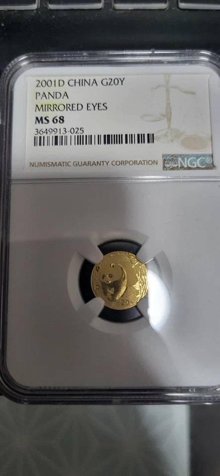 20 YUAN OR - CHINE - NGC - MS 68 - 2001 - 200 000 EX - Photo 2/2