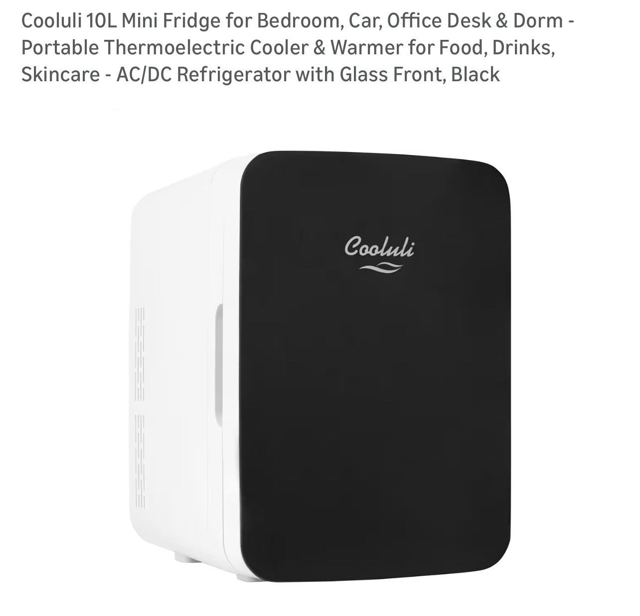 For Bedroom, Car, Office Desk & Dorm - Portable Black